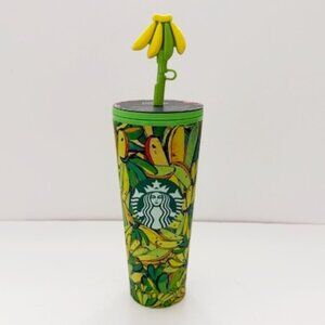 Early Release - Starbucks + Farm Rio Summer 2025 Yellow Green Banana Cup Tumbler